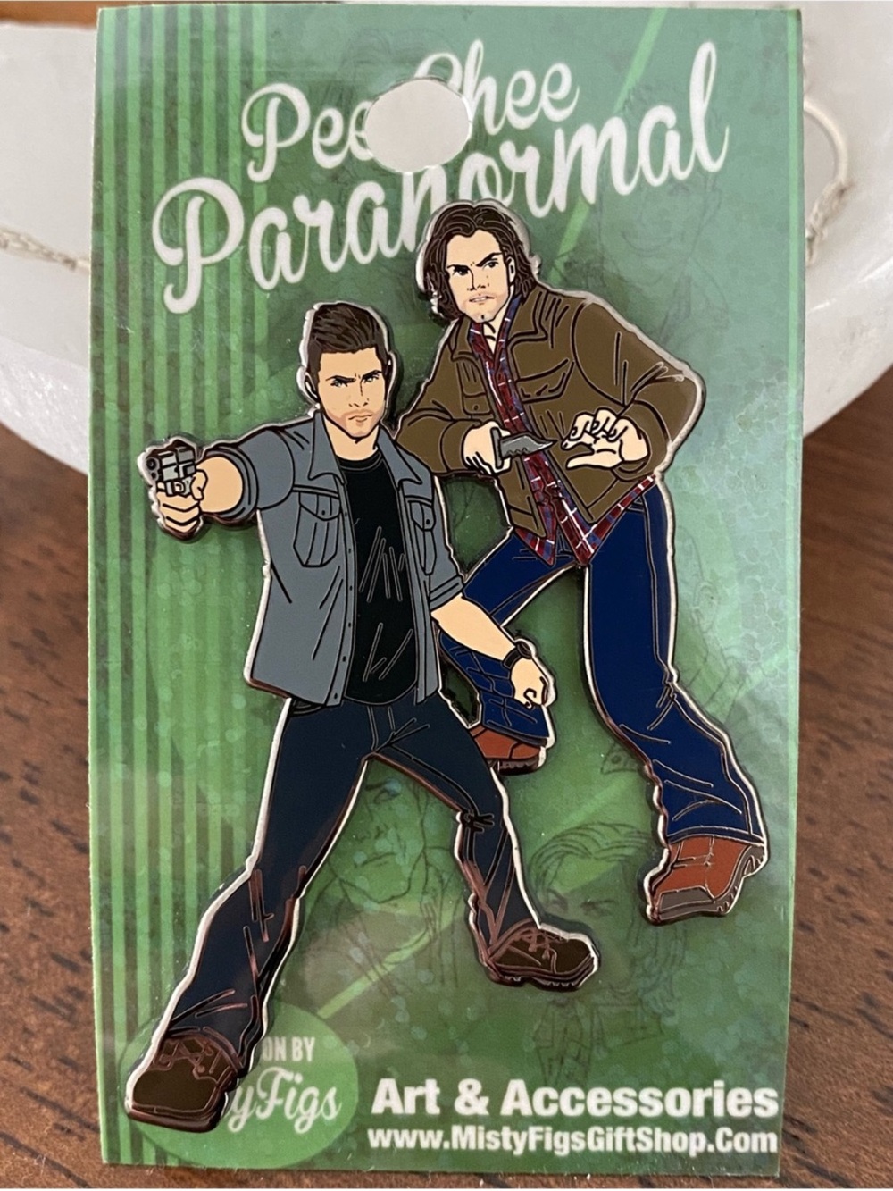 NWT MistyFigs Supernatural Enamel Pin Sam & Dean